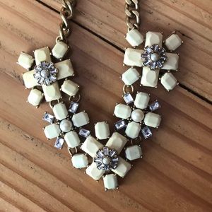 J.Crew ivory floral necklace